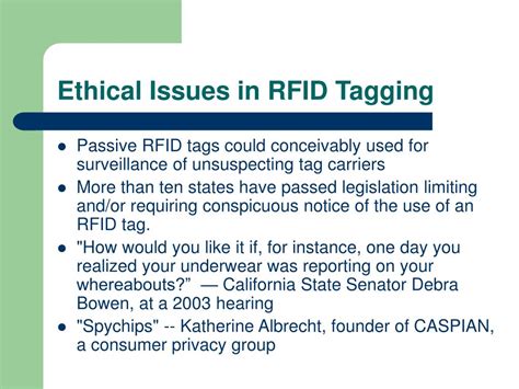 rfid tags ethical issues|why rfid is important.